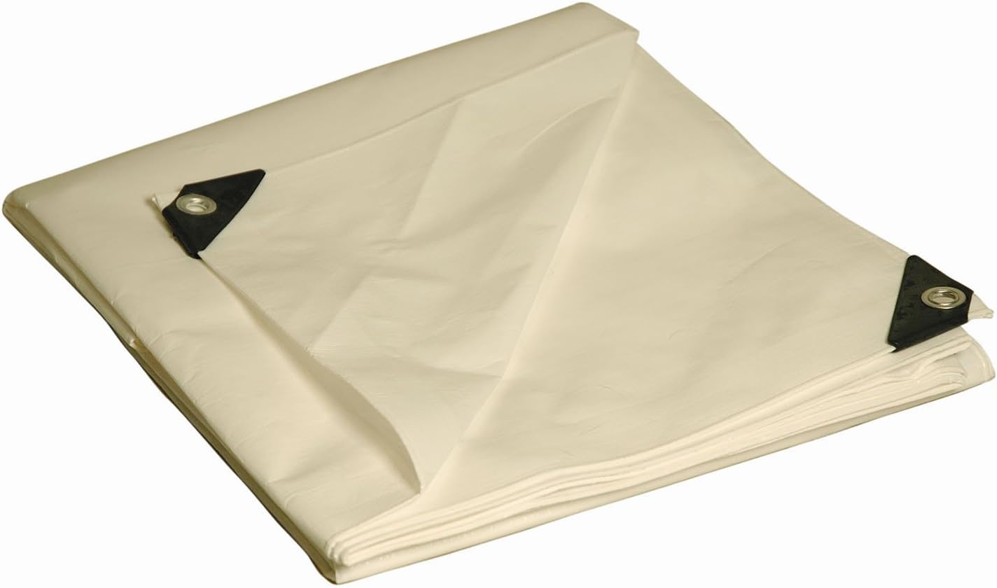 18x24 Multi-Purpose White Heavy Duty DRY TOP Poly Tarp (18'x24')