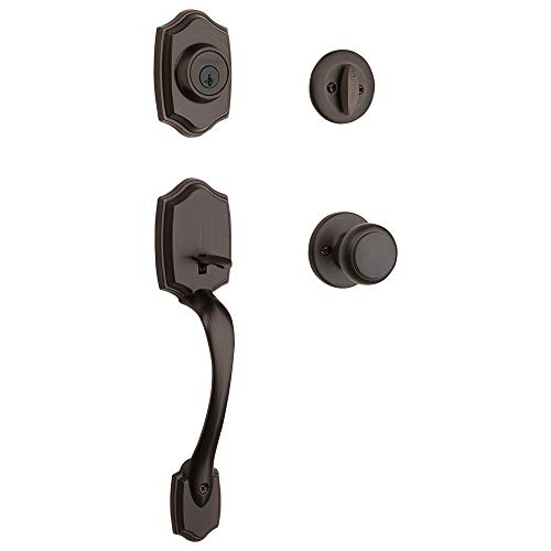 Kwikset Belleview Handleset & Deadbolt (Venetian Bronze)