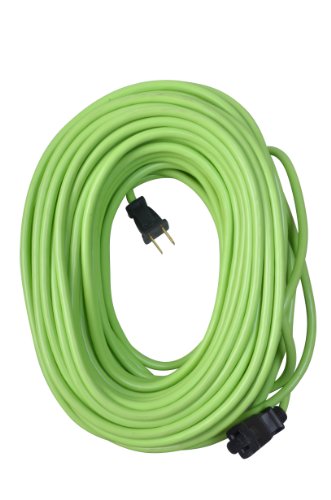 Southwire Outdoor Extension Cord - Flexible Weatherproof Power for Landscaping & Outdoor Lighting - SJTW Extension - 16 Gauge - 2 Prong - 120 Foot - Lime Green
