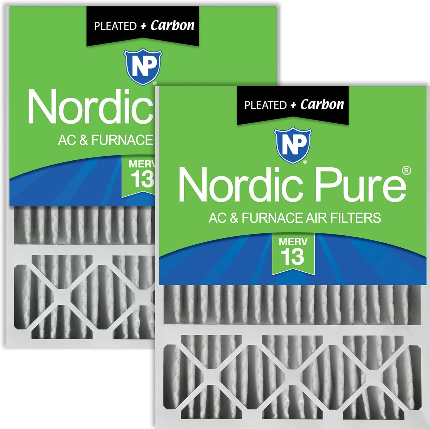 Nordic Pure 20x25x5 MERV 13+ Carbon (2pk)