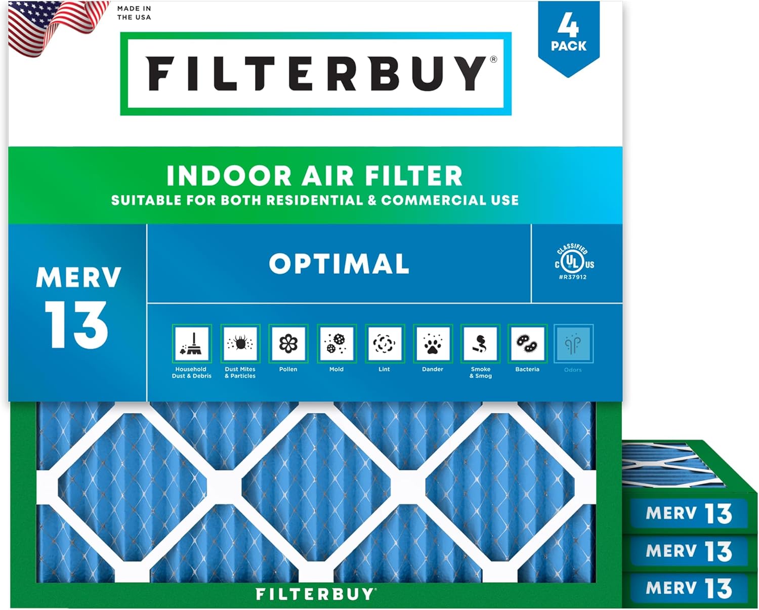 Filterbuy 30x30x1 MERV 13