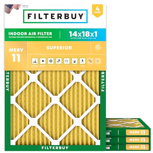 Filterbuy 14x18x1 MERV 11 (4-Pack)