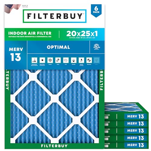 Filterbuy 20x25x1 MERV 13 (6-Pack)