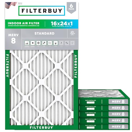 Filterbuy 16x24x1 MERV 8 (6-Pack)