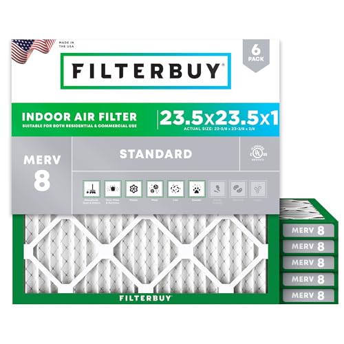 Filterbuy 23.5x23.5x1 MERV 8 (6-Pack)