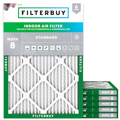 Filterbuy 24x28x1 MERV 8 (6-Pack)