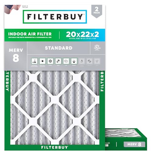 Filterbuy 20x22x2 MERV 8