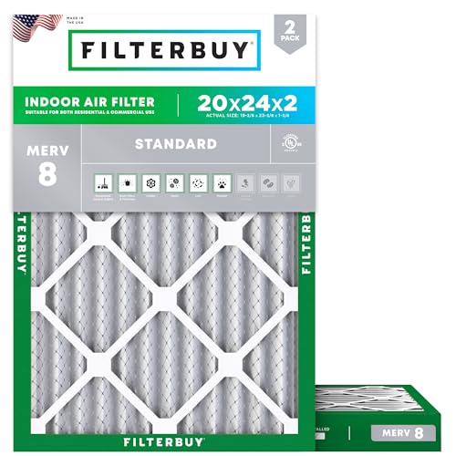 Filterbuy 20x24x2 MERV 8