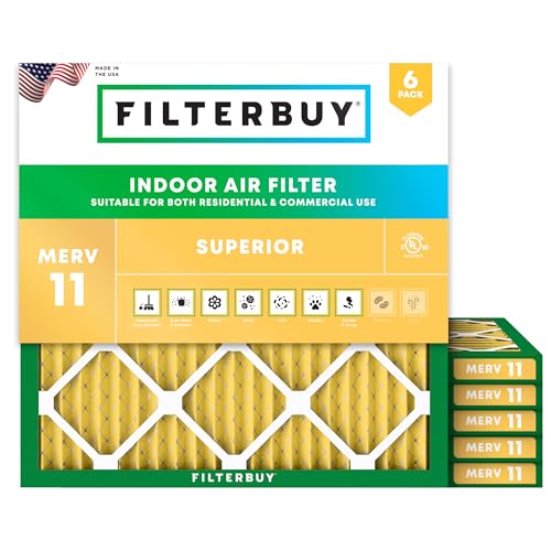 Filterbuy 23.5x23.5x1 MERV 11 (6-Pack)