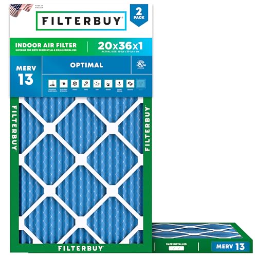 Filterbuy 20x36x1 MERV 13