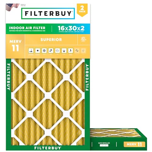 Filterbuy 16x30x2 MERV 11