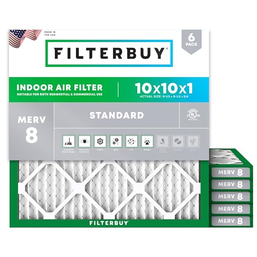Filterbuy 10x10x1 MERV 8 (6-Pack)