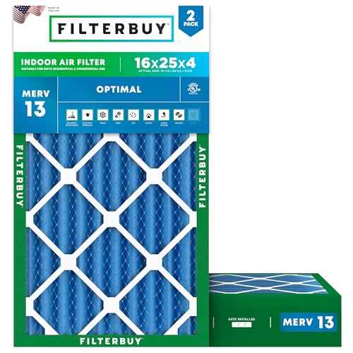 Filterbuy 16x25x4 MERV 13 (Top Rated)