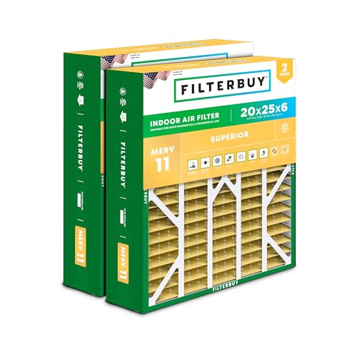 Filterbuy 20x25x6 MERV 11