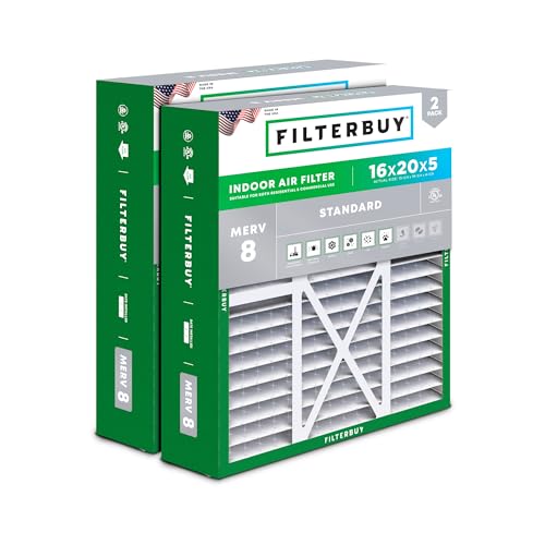 Filterbuy 16x20x5 MERV 8