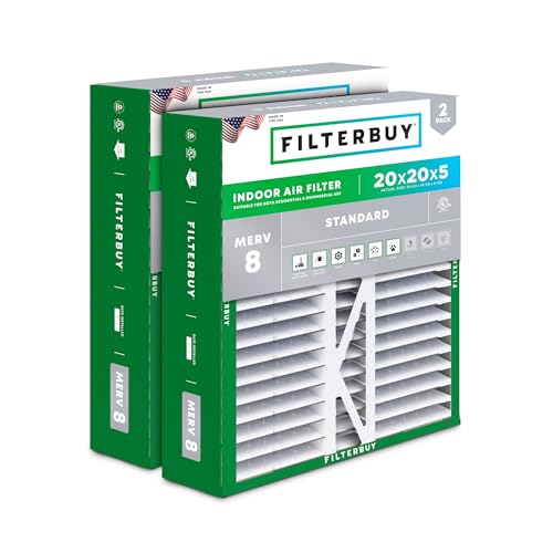 Filterbuy 20x20x5 MERV 8