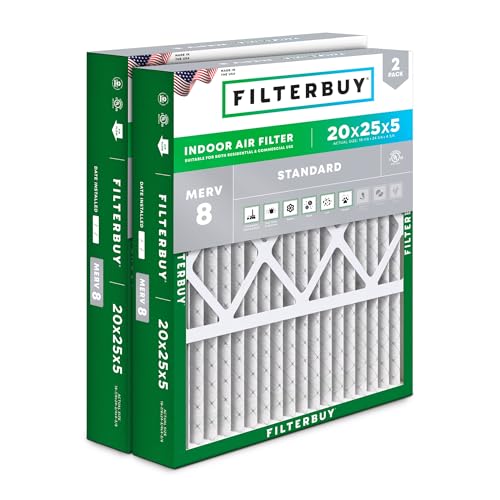 Filterbuy 20x25x5 MERV 8