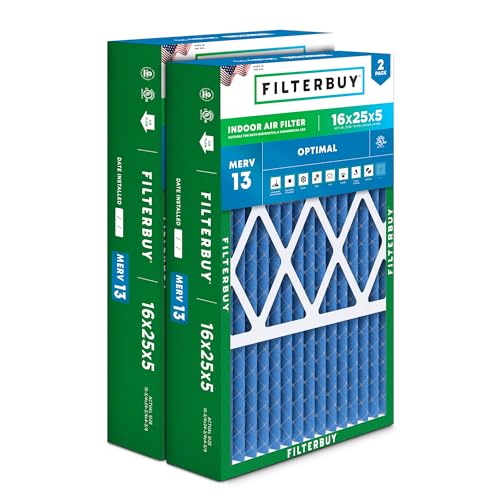 Filterbuy 16x25x5 MERV 13