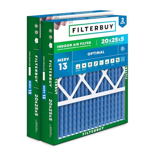 Filterbuy 20x25x5 MERV 13