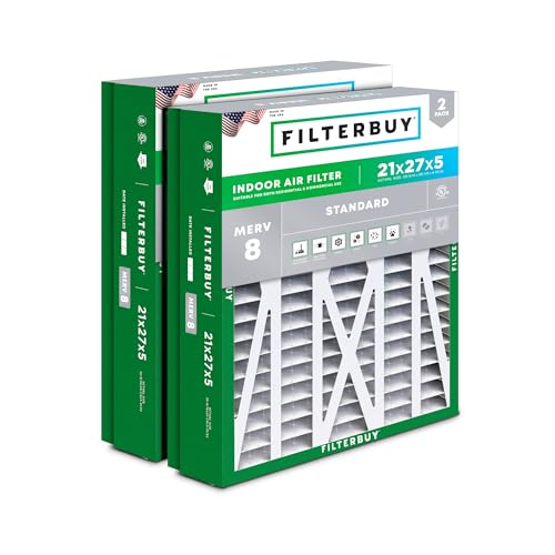 Filterbuy 21x27x5 MERV 8 (2-Pack)