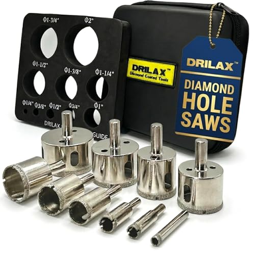 Drilax 10-Piece Diamond Drill Bit Set