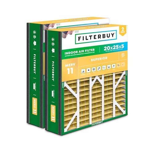 Filterbuy 20x25x5 MERV 11 (2-Pack)