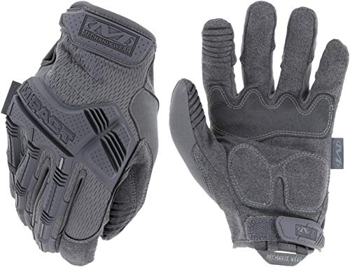 Mechanix Wear: M-Pact Tactical Gloves with Secure Fit, Touchscreen Capable Safety Gloves for Men, Work Gloves with Impact Protection and Vibration Absorption (Grey, Small)