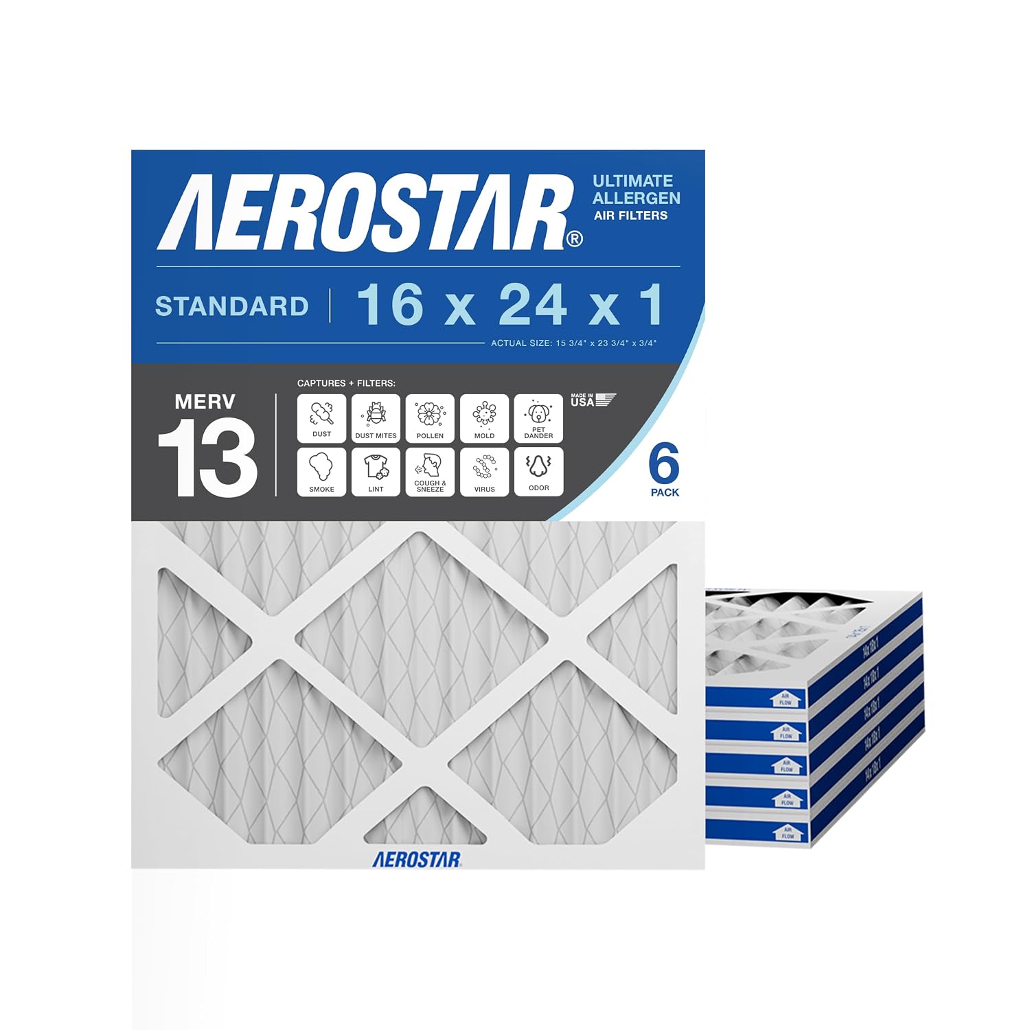 Aerostar 16x24x1 MERV 13
