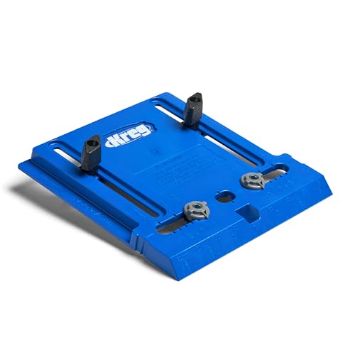 Kreg Cabinet Hardware Jig - Portable Straight Hole Drilling - Precision Drilling Without a Press - Moveable Edge Guide for Accurate Positioning - for Knobs & Small Pulls - KHI-Pull