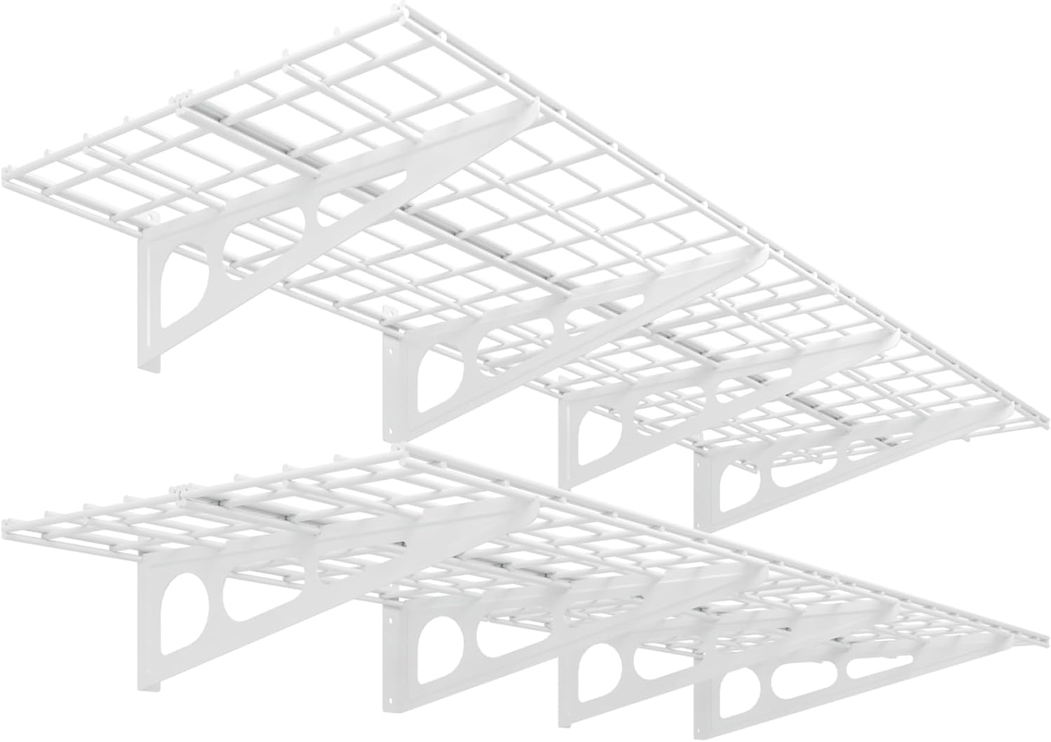 FLEXIMOUNTS 2-Pack 2x6ft Wall Shelf