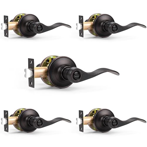 Probrico Oil Rubbed Bronze Wave Privacy (5 Pack)