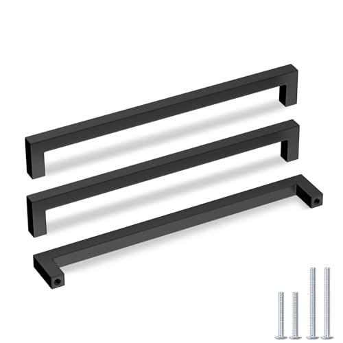 Goldenwarm Black Square Bar Pulls