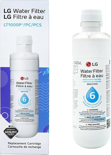 LG LT1000P - 6 Month / 200 Gallon Capacity Replacement Refrigerator Water Filter (NSF42, NSF53, and NSF401) ADQ74793501, ADQ75795105, AGF80300704, or AGF80300705 White