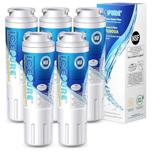 ICEPURE UKF8001 Replacement Refrigerator Water Filter For Maytag UKF8001, UKF8001AXX, Whirlpool 4396395, EDR4RXD1, 469006, EveryDrop Filter 4, RWF0900A, 5PACK