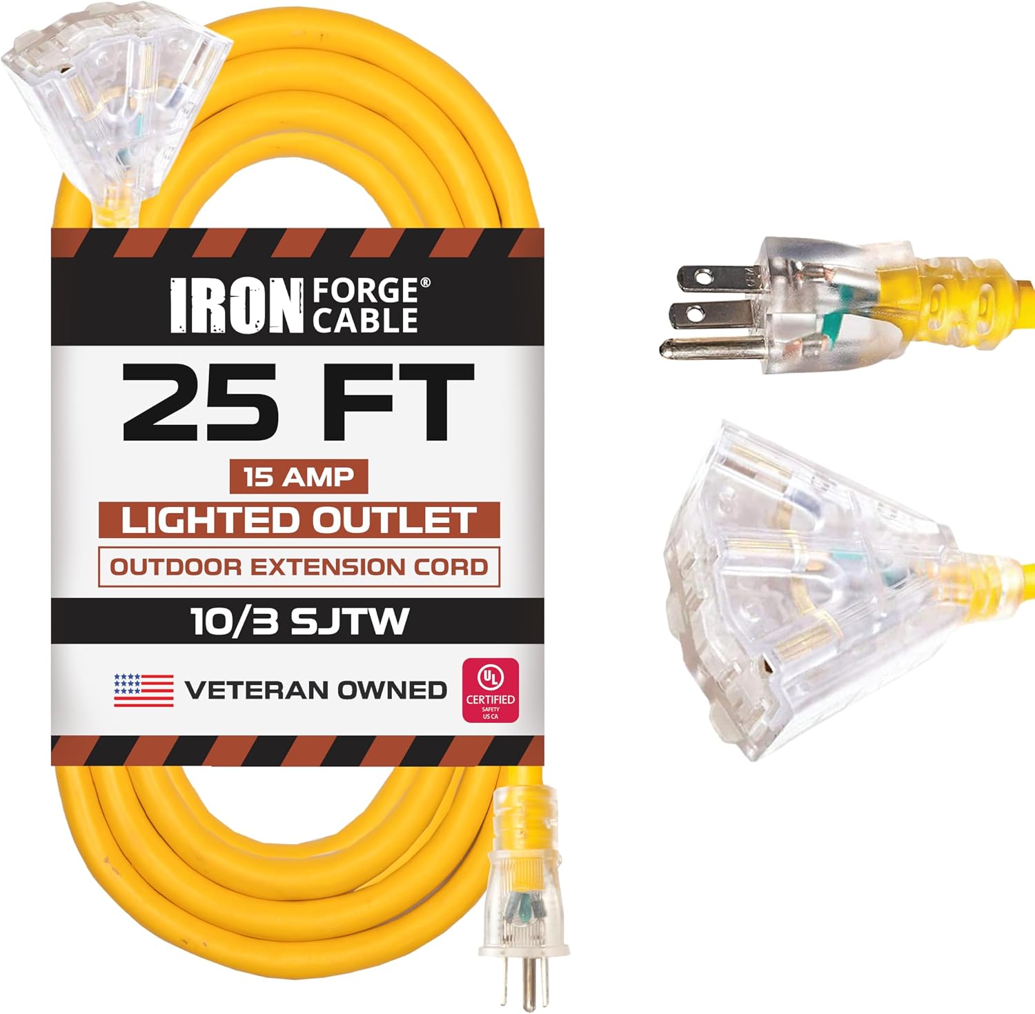 Iron Forge Cable 10 Gauge 25ft (Yellow)