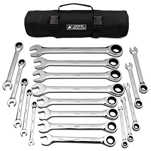 Jaeger 18pc TIGHTSPOT 90-Tooth Ratcheting Wrenches