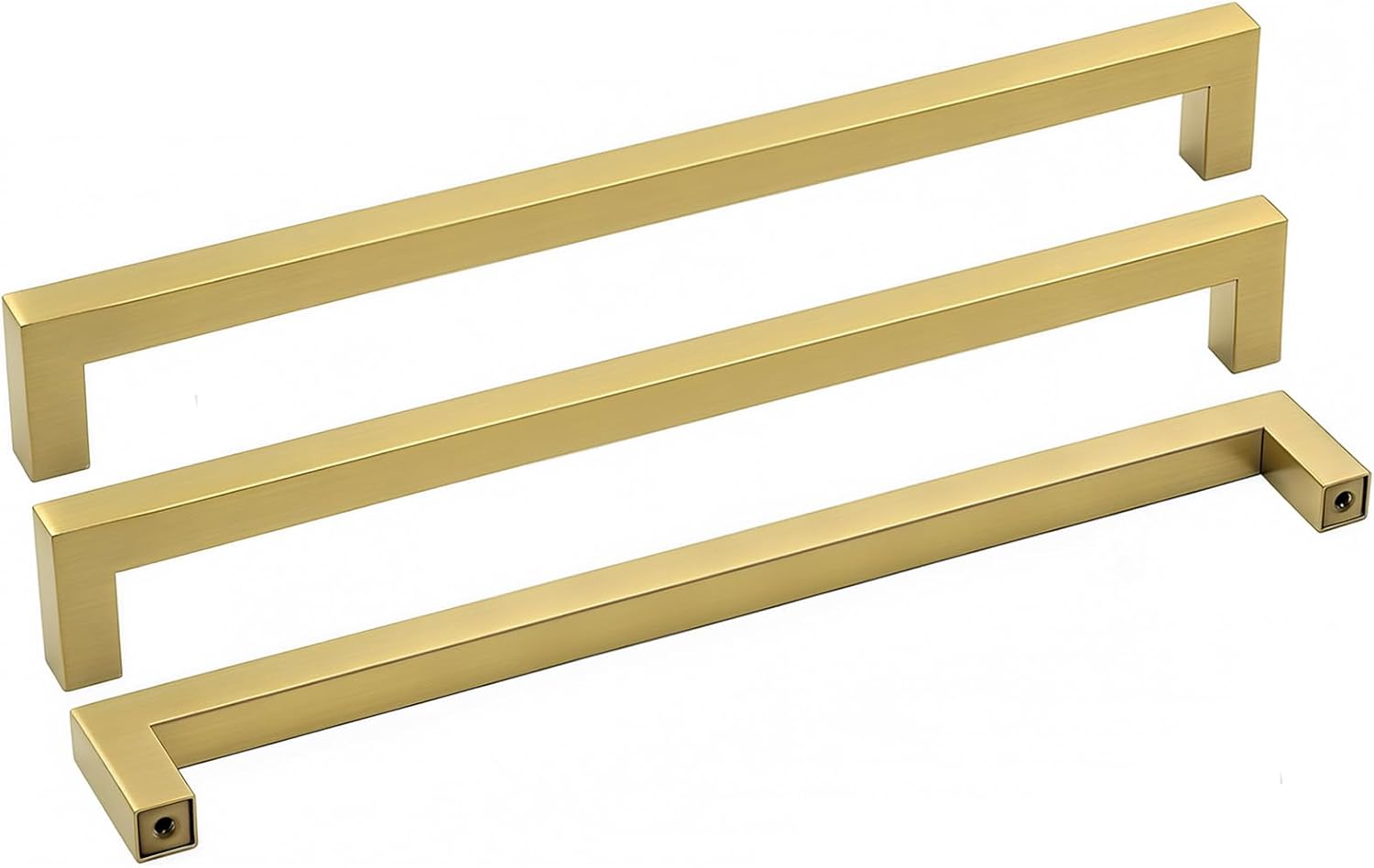goldenwarm 15Pack Brushed Brass Pulls