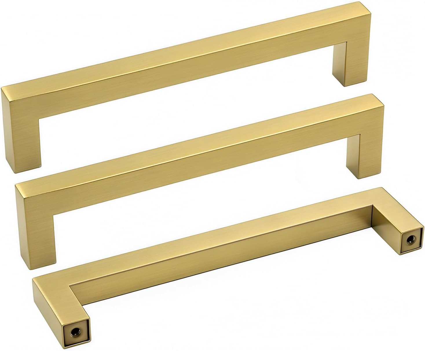 Goldenwarm Brushed Brass Drawer Pulls (30 Pack)
