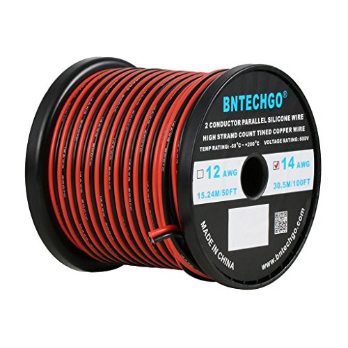 BNTECHGO 14 Gauge 100ft Silicone Wire