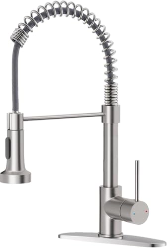 OWOFAN Brushed Nickel Pull Down Faucet
