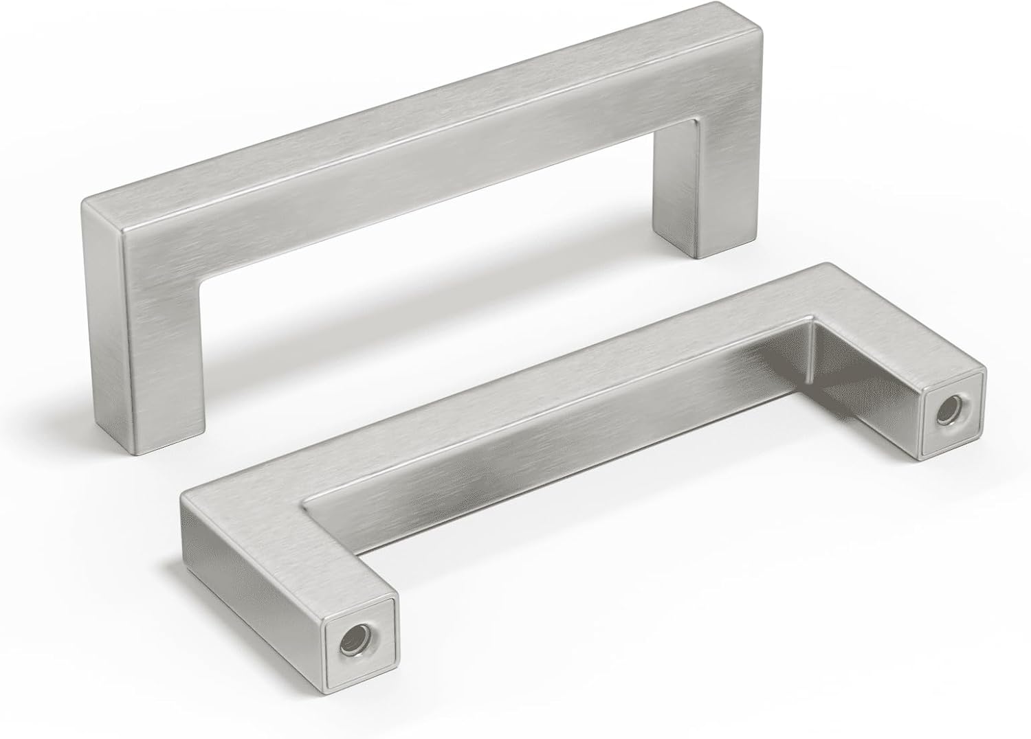 homdiy 20 Pack 3-1/2 Inch Brushed Nickel Cabinet Pulls Square Dresser Handles Stainless Steel Hardware for Drawer, Cupboard
