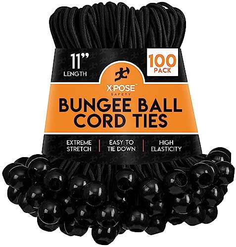 Xpose Safety Bungee Ball Cords 11" 100 Pack