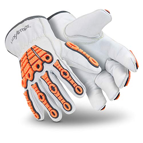 HexArmor Cut and Heat Resistant Impact Protection Leather Work Gloves | Chrome SLT  Series 4060 | X-Large