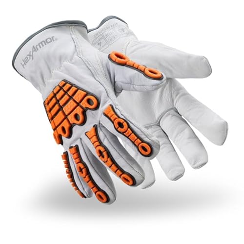 HexArmor Cut and Heat Resistant Impact Protection Leather Work Gloves | Chrome SLT  Series 4060 | 2X-Large