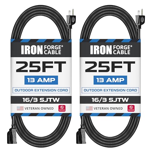 IRON FORGE CABLE 16/3 25 Ft (2-Pack)