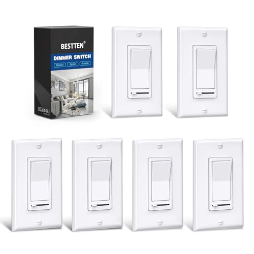 BESTTEN 6 Pack Dimmer Light Switch