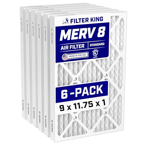 Filter King 9x11.75x1 | MERV 8 (6-Pack)