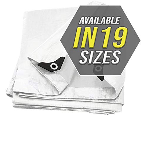 Tarp Cover White 2-Pack Heavy Duty 6X8