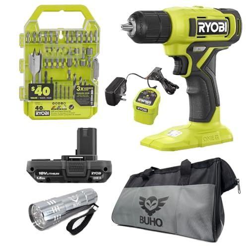 Drill Set Bundle with Ryobi 18V Cordless Drill