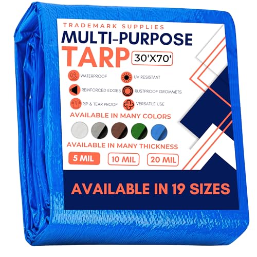 Large Waterproof Tarp 30' x 70' (5 Mil)